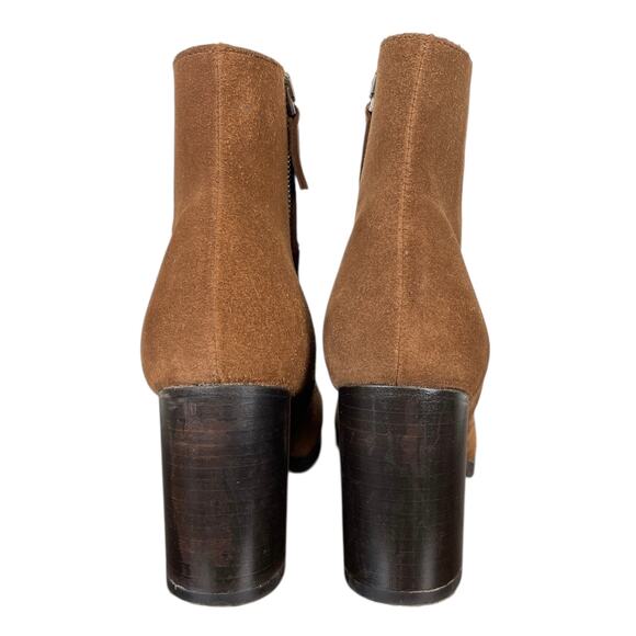 Thursday Boot Co. Cognac Suede Modern Boot Brown Women’s 8 Heeled - Picture 4 of 9